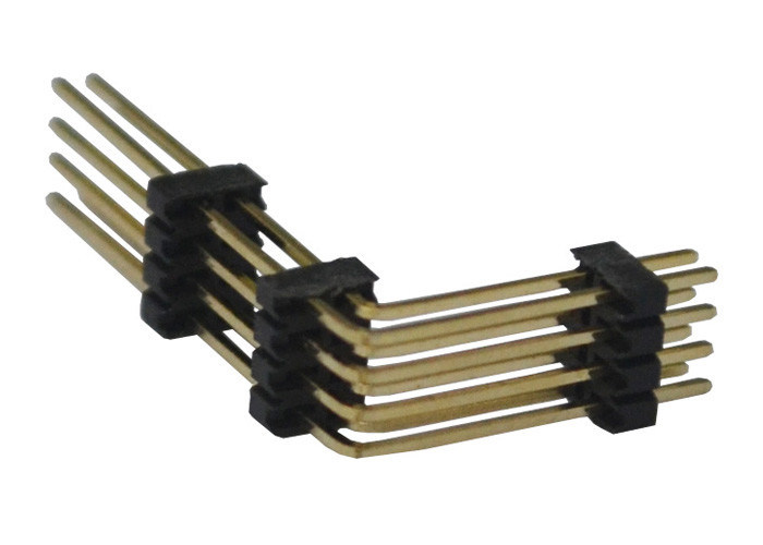 Connettore 1.27mm dell'intestazione di Pin del nero 8 due plastica dell'angolo retto tre di fila