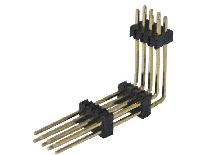 Connettore 1.27mm dell'intestazione di Pin del nero 8 due plastica dell'angolo retto tre di fila