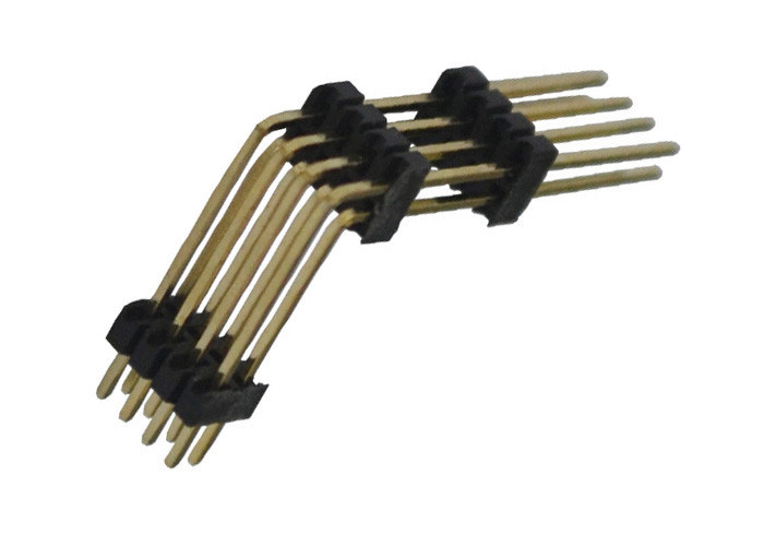 Connettore 1.27mm dell'intestazione di Pin del nero 8 due plastica dell'angolo retto tre di fila