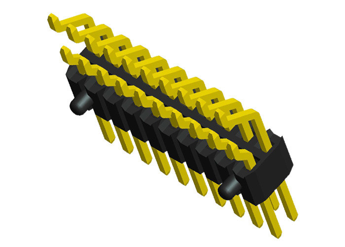 Ο διπλός οριζόντιος SMT καρφιτσών υπόλοιπου κόσμου Μαύρος 1.27mm επιγραφών καρφιτσών τύπων 2x20 επιγραφών