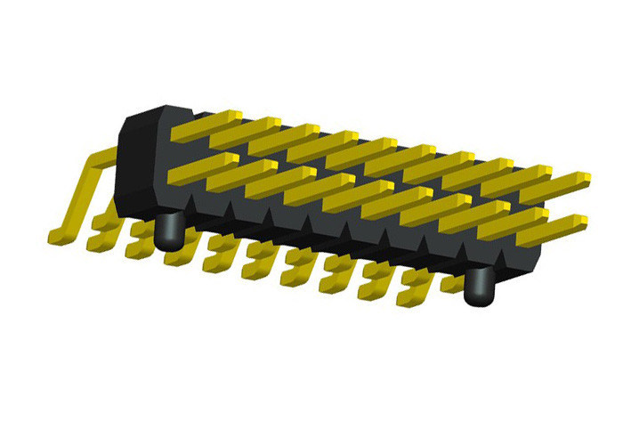 Ο διπλός οριζόντιος SMT καρφιτσών υπόλοιπου κόσμου Μαύρος 1.27mm επιγραφών καρφιτσών τύπων 2x20 επιγραφών