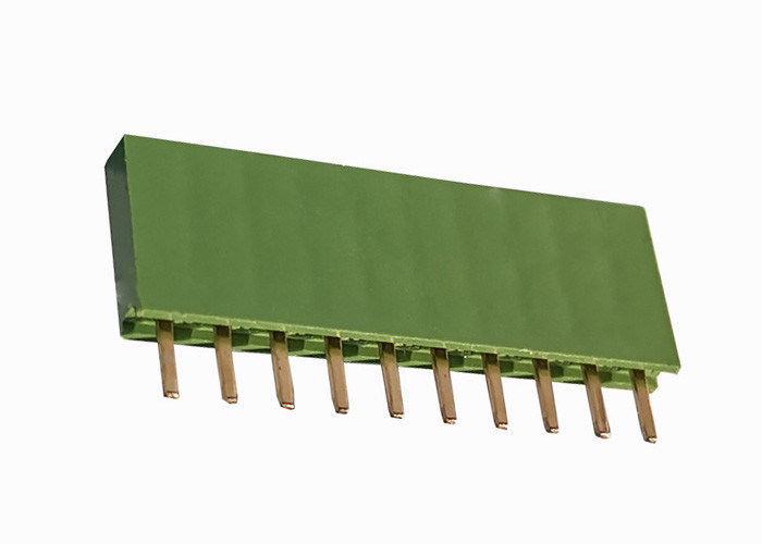 Doppio verde diritto del connettore dell'intestazione di fila 2,54 Pin femminile dell'intestazione 10 di millimetro