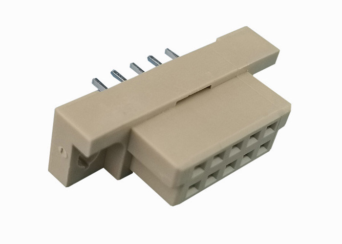 180 matériel en laiton de contact de Pin de l'en-tête 2x5 de rangée du connecteur deux du degré DIN 41612