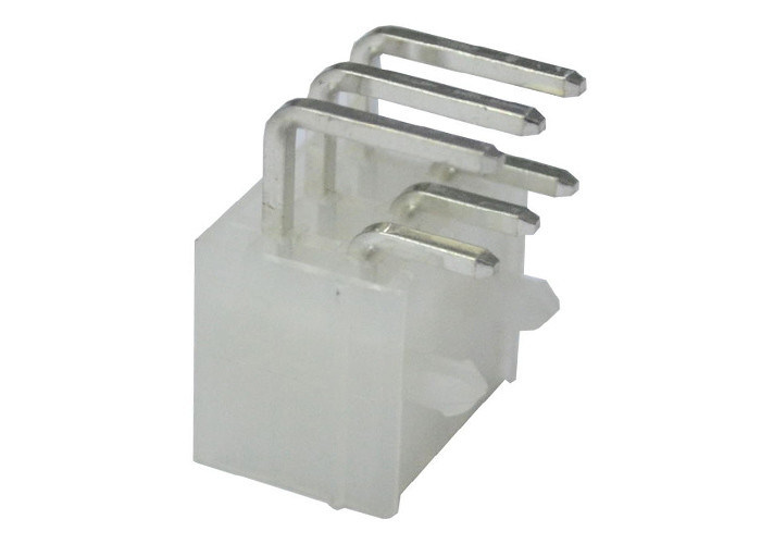 White Right Angle 6 Pin Header wafer Dây Pcb để kết nối bảng 30m Ohm