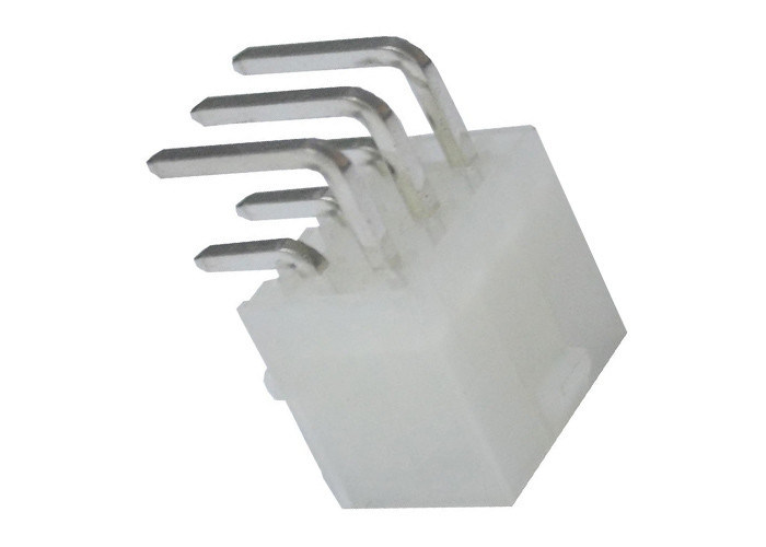 White Right Angle 6 Pin Header wafer Dây Pcb để kết nối bảng 30m Ohm