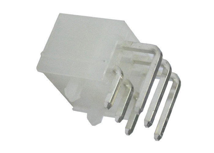 White Right Angle 6 Pin Header wafer Dây Pcb để kết nối bảng 30m Ohm