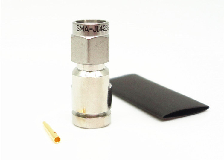 निकल मढ़वाया SMA प्लग कनेक्टर, RF समाक्षीय कनेक्टर 335VRMS रेटेड वोल्टेज