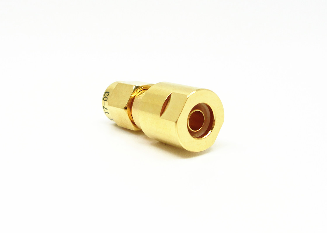 Conector de bronze do homem SMA do mini tamanho para o cabo de LMR200 MF147B CXN3449