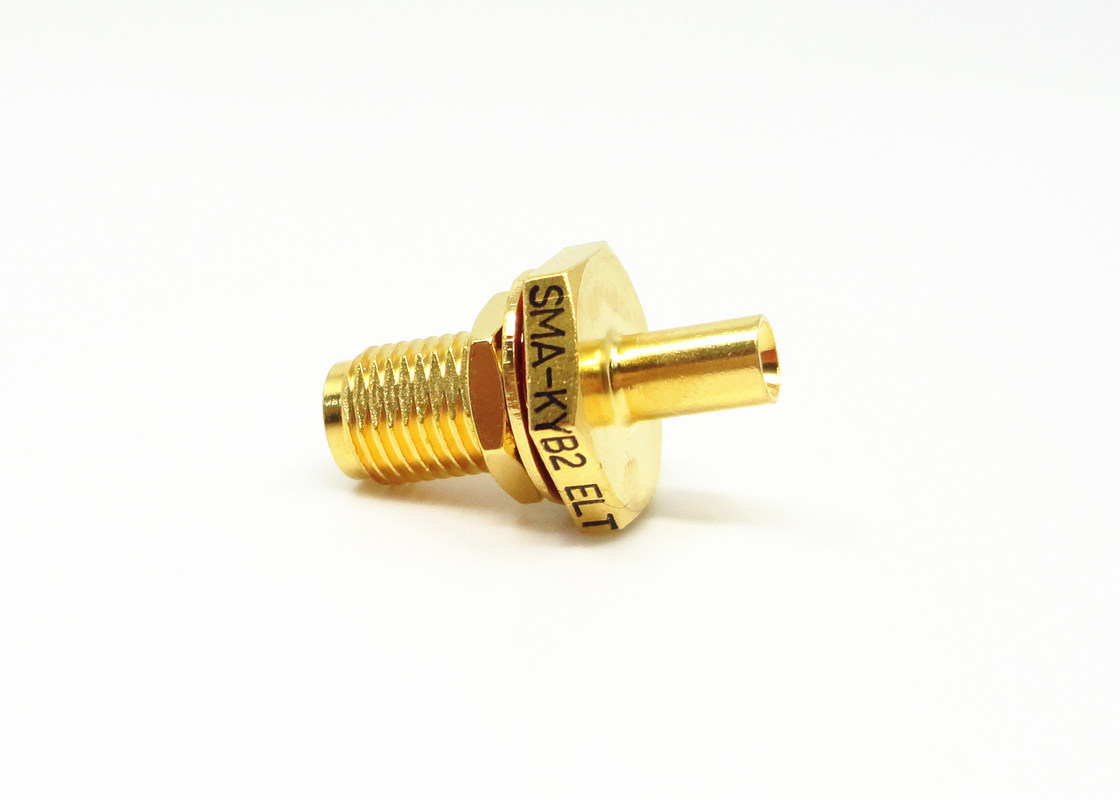 High Reliable Female Bulkhead RF SMA Cable Connector Gold Plated For 086 Cable