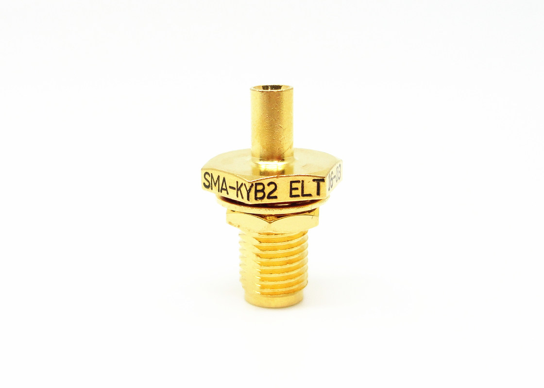 High Reliable Female Bulkhead RF SMA Cable Connector Gold Plated For 086 Cable