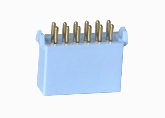 Caja recta de la INMERSIÓN 12 del Pin del conector azul del jefe tipo echada de 180 grados de 2.54m m