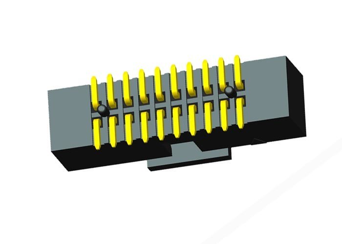 SMT CAP ชนิดคอนเนคเตอร์ส่วนหัวของกล่องตัวเชื่อม 1.27 มม. Pitch Gold ตัวสัมผัสแฟลช