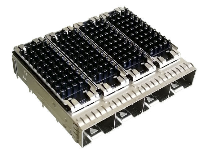Protetor material do IEM da gaiola da liga de cobre do conector do porto de SFP de 4 portos para os ethernet 10G