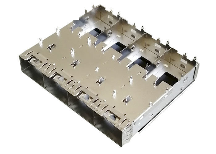 Protetor material do IEM da gaiola da liga de cobre do conector do porto de SFP de 4 portos para os ethernet 10G