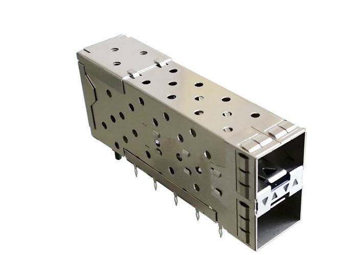 Montagem apta material integrada de Pree da gaiola da liga de cobre do conector 2x1 do conjunto de SFP Jack