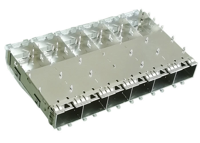 Wciśnij Fit Gniazdo SFP Złącze klatki SFP 1x6 Wiele portów ze sprężyną palcową EMI