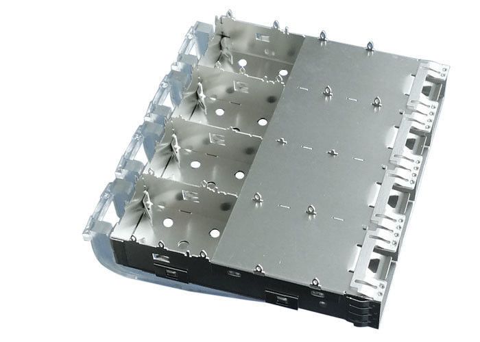 Stailness 강철 클립 SFP 감금소 연결관 4 항구 빛파이프 EMI 탭 봄