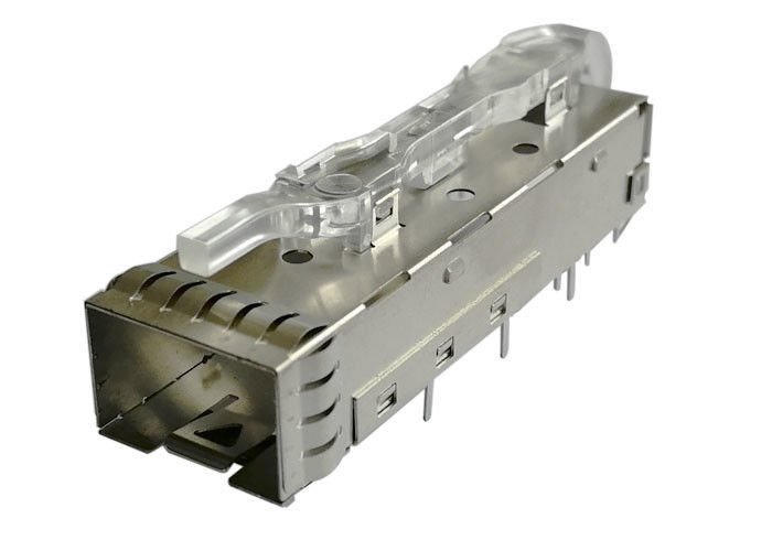 جمع کننده ارسال پین 3.0 میلی متر PIN 1 x 1 قفس SFP قفل با انگشت بهاری EMI لوله