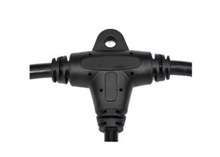 বৈদ্যুতিক 3 ওয়ে জলরোধী কেবল সংযোগকারী টি প্রকার 2 পিন তারের সংযোগকারী প্লাগ