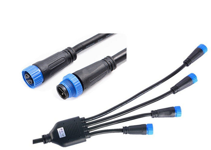 4 방법 Y 모양 LED 장비를 위한 옥외 점화 케이블 연결관 남여 2 Pin