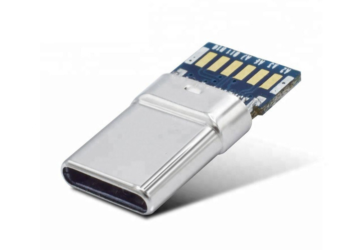 Planície Shell do conector 3.1/3.0/2.0 de USB C com conector macho do PWB