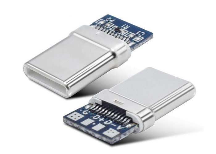 टाइप सी माइक्रो यूएसबी कनेक्टर स्टेनलेस स्टील शेल चार्ज / डेटा फ़ंक्शन के साथ