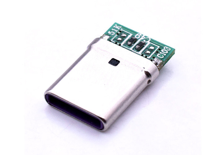 16 دبوس موصل USB 3.1 C ، موصل USB 3.0 نوع C مع لوحة PCB