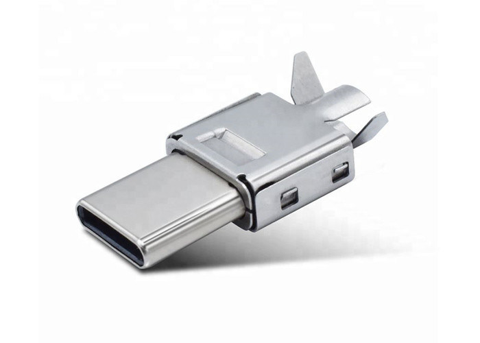 ทองแดง 24 ขาขั้วต่อ USB C ชายพร้อมฟังก์ชั่นการชาร์จเต็ม 100% การทดสอบเต็มรูปแบบ