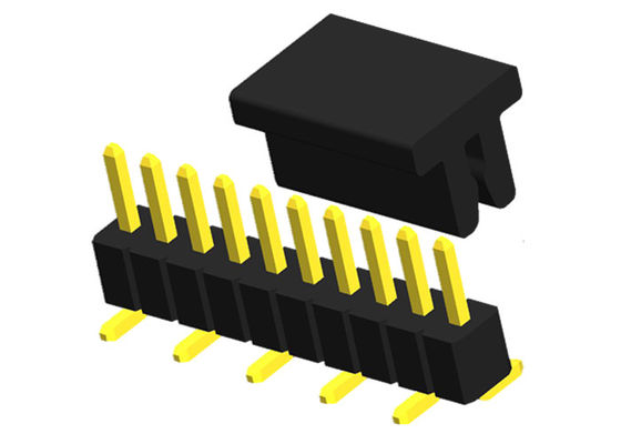 SMT Pin Header 10 Pin Single Row CAP Right Angle Header Connector Gold Flash