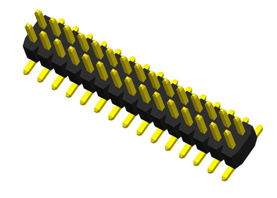 Two Row Pin Header Connector Single Plastics SMT Type Pcb Pin Connector 1.0mm