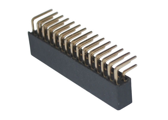 Right Angle Female Header Connector 30 Pin Fire Resistance For Electronics